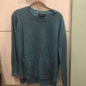 Tahari pure luck blue cashmere sweater